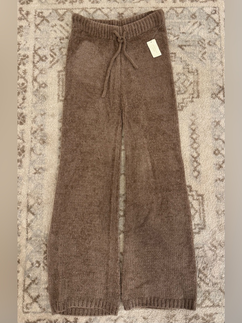 NWT Altar'd State Brown Wide-Leg Knit Drawstring Pants